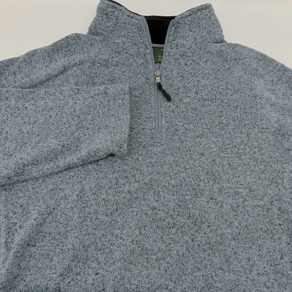 Stillwater Supply Co 1/4 Zip‎ Fleece Pullover Men's XL Heather Blue stylish warm